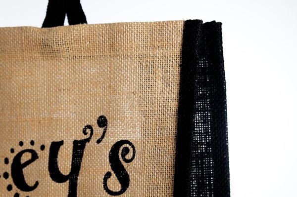 Lilley's Large Brown/Black Jute Bag